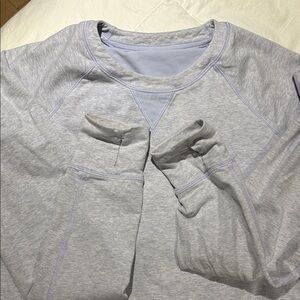 Lululemon Voyage Pullover Light grey/purply/blue colour